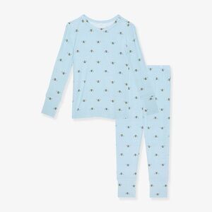 Posh Peanut Sky Blue Pajama Set with Fun Print NEW